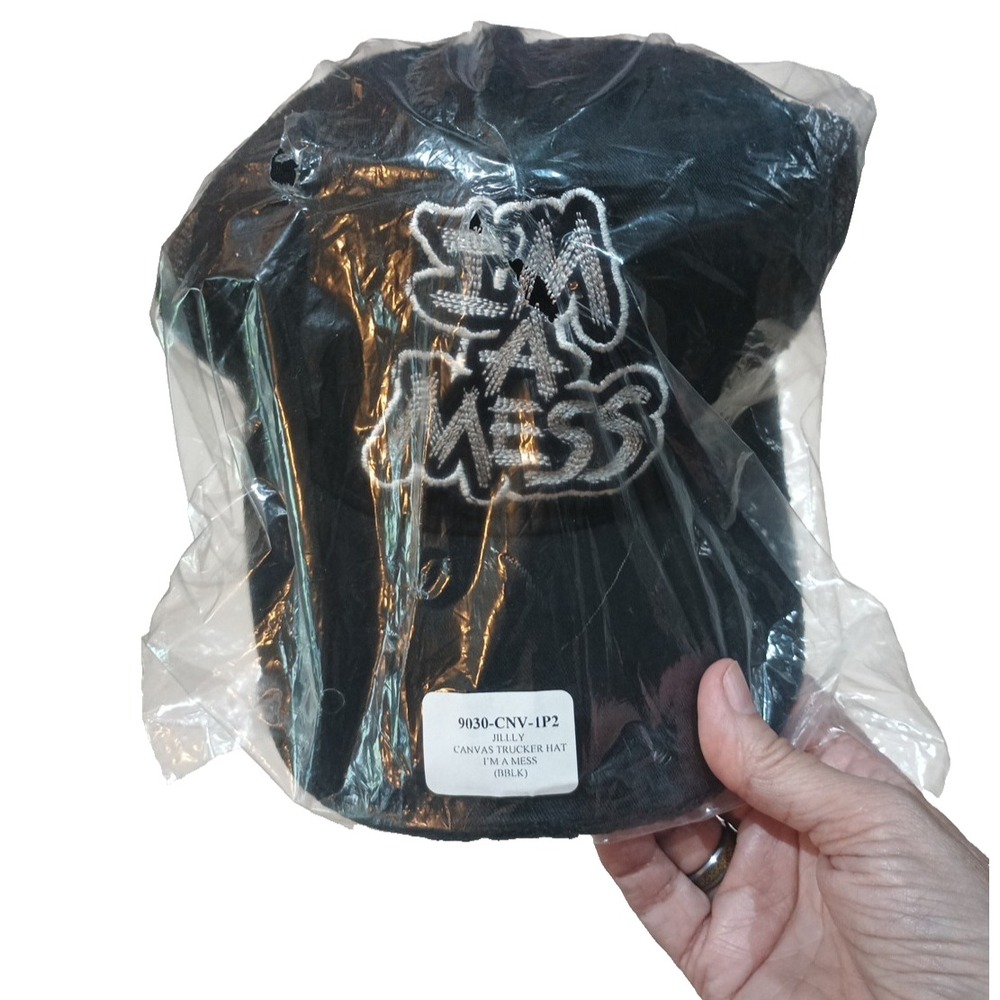 Lauren Moshi Embroidered "I'm A Mess" Canvas Baseball Cap One Size MSRP $75  USA